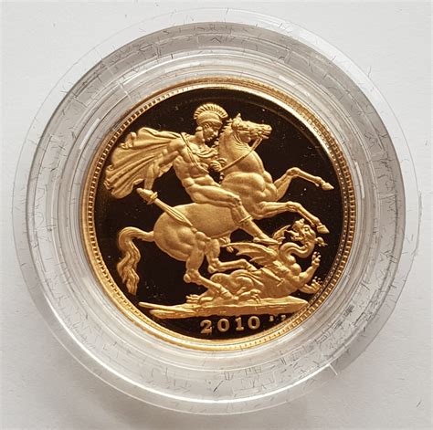 2010 Gold Proof Sovereign M J Hughes Coins