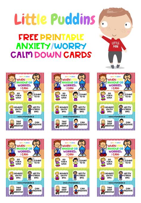 Calm Down Cards Free Printable Web This Kit Contains The Visuals You