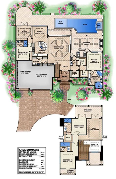Beach House Plan Coastal Home Floor Plan Designed For Waterfront Lot