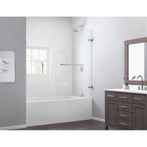 Frameless bathtub doors unit will be more expensive, but will give your bathroom a more modern and elegant appearance. DreamLine Aqua Uno 58" x 34" Pivot Frameless Hinged Tub ...