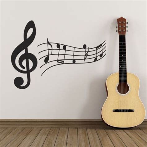 Treble Clef And Music Notes Wall Sticker Music Wall Decal Music