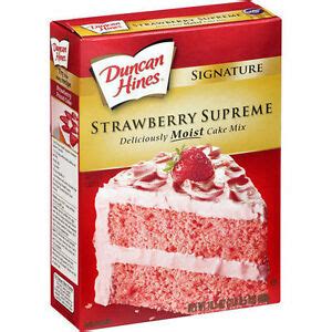 Batter will be very thick; Duncan Hines Signature Strawberry Supreme Cake Mix 16.5 oz ...