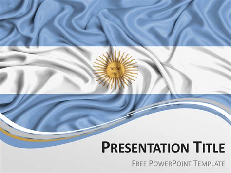 Argentina Flag Powerpoint Template Presentationgo Powerpoint Templates Argentina Flag