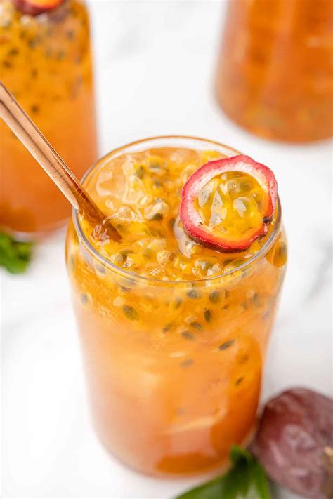 Passion Fruit Iced Tea Only 4 Ingredients Girl Gone Gourmet
