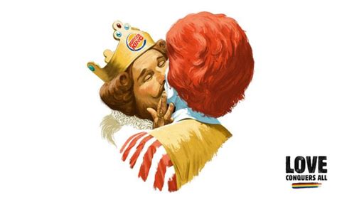 The Burger King And Ronald Mcdonald Kiss For Helsinki Pride Gayety