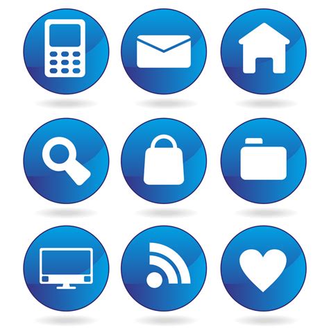 Vector For Free Use Blue Web Icons