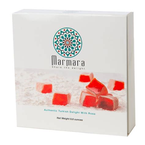 Marmara Authentic Turkish Delight With Rose Sweet Etsy In 2021 Turkish Delight Gourmet T