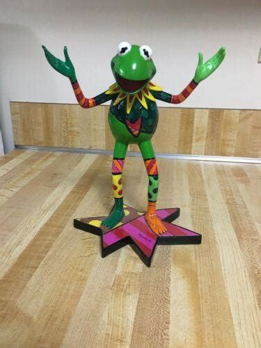 Authentic Romero Britto Disney Kermit The Frog Muppet Figurine 875 In