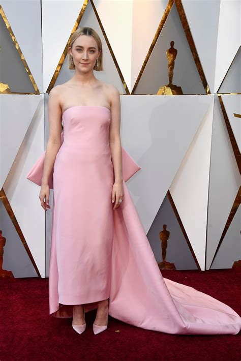 Saoirse Ronan Oscars Red Carpet Dresses 2018 Popsugar Fashion