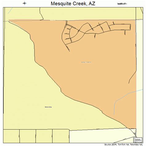 Mesquite Creek Arizona Street Map 0446087