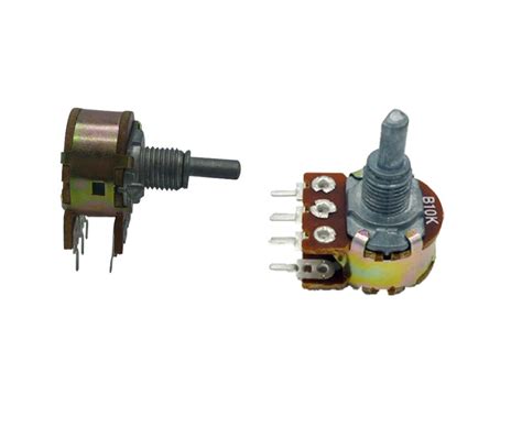 100k Ohm Dual Stereo Potentiometer Rotary Pot With Metal Shaft