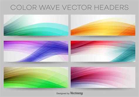 Colourful Wave Vector Headers Welovesolo