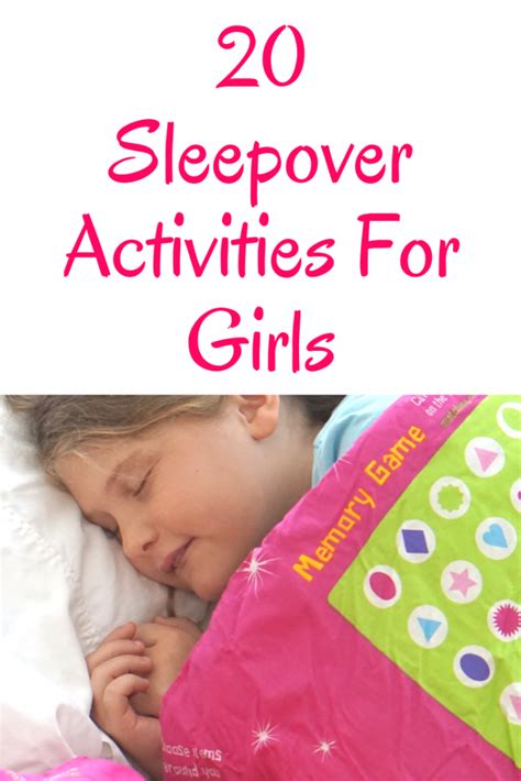 20 Sleepover Activities For Girls Sleepover Activities Games For