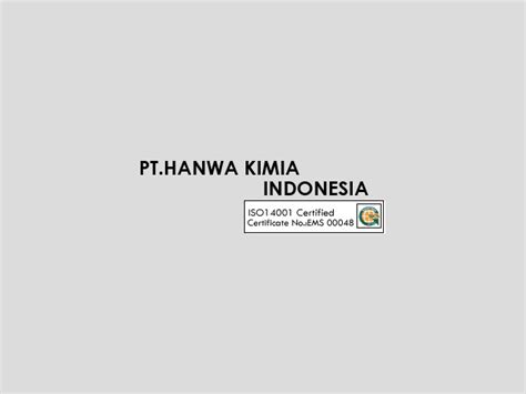 Studi Amdal Pt Hanwa Kimia Indonesia Intracon Indonesia Pratama