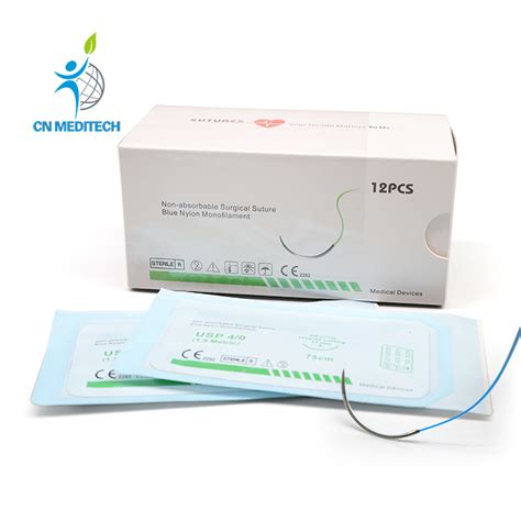 Disposable Surgical Suture Non Absorbable Nylon Monofilament Sutures