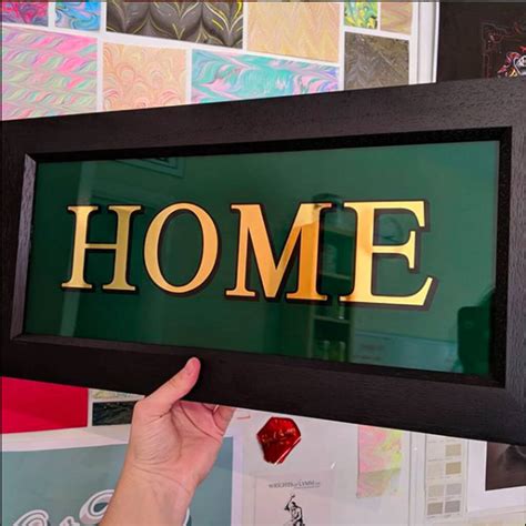 Home Gold Leaf Glass Sign By Laurens Letters