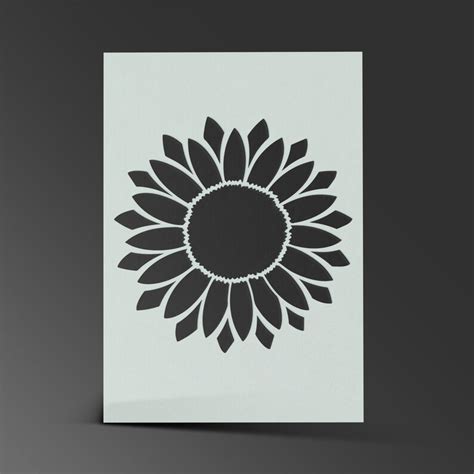 Sunflower Stencil Flower Mylar Sheet Painting Wall Art Craft Etsy