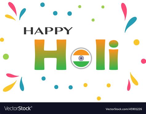 Happy Holi Festival Of Colors Poster Royalty Free Vector