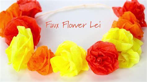 DIY Pretty Easy Faux Flower Lei YouTube