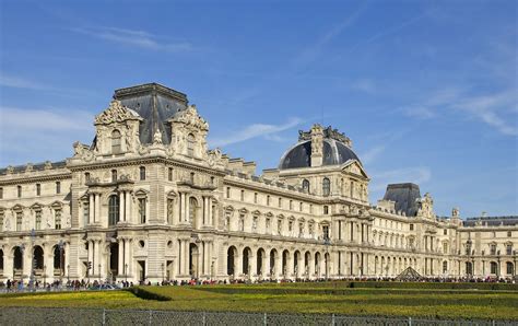 Palais Du Louvre Paris France Current Building Built Starting In