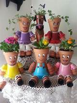 Photos of Clay Flower Pot People