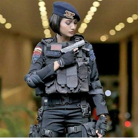 Cute Indonesians Police Women Cewek Cantik Pejuang Wanita Tentara