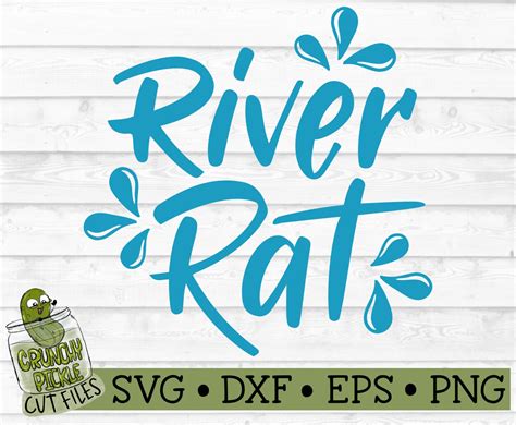 River Rat Svg Cut File Dxf Eps Png Silhouette Cameo Etsy