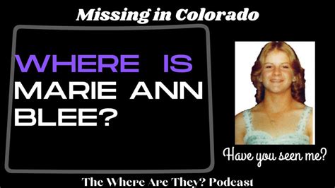 The Baffling Unsolved Disappearance Of Marie Ann Blee 1979 R