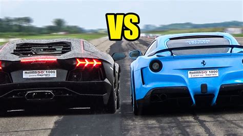 Nov 18, 2020 · the ferrari laferrari is a vehicle held back by one thing — the law. Ferrari F12 Berlinetta VS Lamborghini Aventador - REVS BATTLE🔥😱 - YouTube