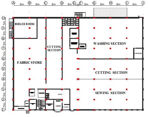 Typical Layout Plan Of 3 Storied Industrial Building Download