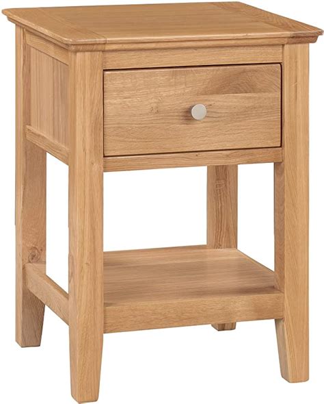 Hallowood Hereford 1 Drawer Small Side Lamp Table Solid Wooden End