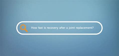 How Fast Is Recovery After A Joint Replacement Orthopedic Blog