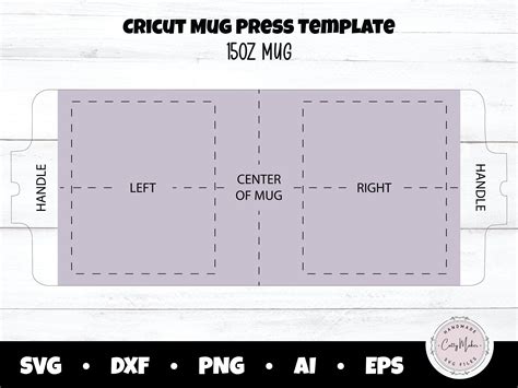 15oz Cricut Mug Press Template Full Wrap Mug Press Template Etsy In