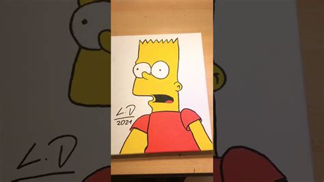Drawing Bart Simpson With Posca Markers Shorts Drawing Cartoon Lovenwantiti Simpsons