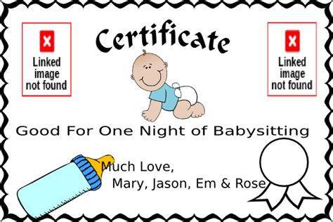 Make a gift for siblings, friends or family and carry babysitting over for them. Babysitting Coupon Clip Art at Clker.com - vector clip art ...
