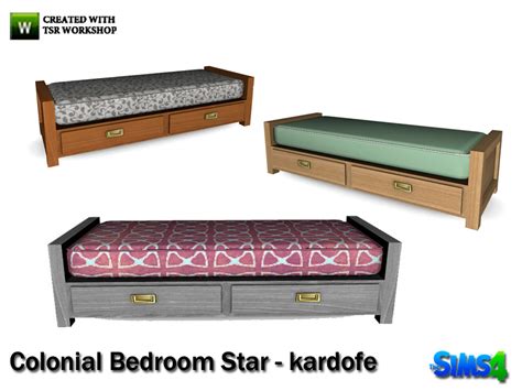 The Sims Resource Kardofecolonial Bedroom Starbench Seat
