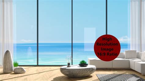 Wide Window Zoom Backgrounds Panoramic Beach View Background Virtual