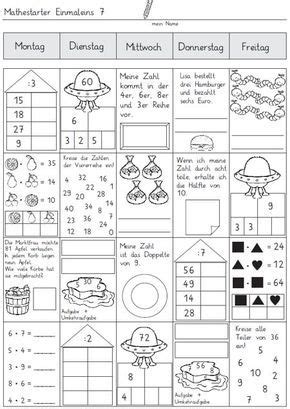 Kostenlose übungen zur konzentration und wahrnehmung zum ausdrucken. mathestarter-1x1-woche-7-und-8 - Zaubereinmaleins ...