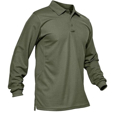 Mens Long Short Sleeve Tactical Polo Shirt Quick Drying Team Combat