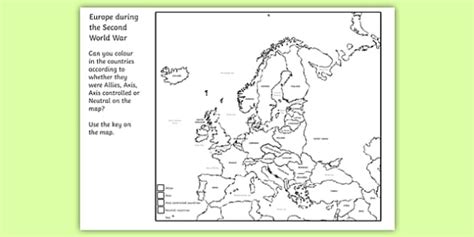 The road to war germany 1919 1939 history. FREE! - World War 2 Europe Colouring Map for Kids | History