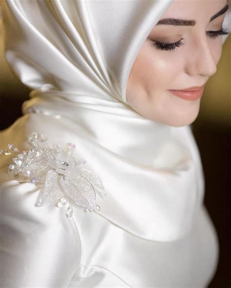 Image May Contain Person Closeup Sheer Wedding Dress Hijabi