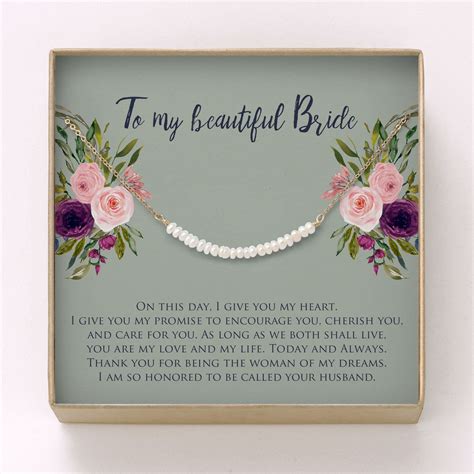 Maybe you would like to learn more about one of these? Wedding Gift for Bride From Groom • Bride necklace Gift ...