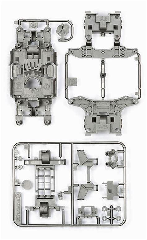 Tamiya Ms Color Chassis Set Silver Pink 【mini 4wd Special Project