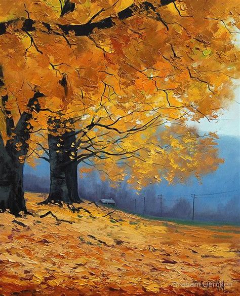Golden Fall Trees Mounted Prints By Graham Gercken Redbubble Autumn