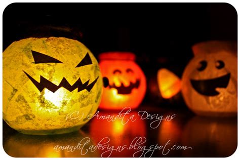 Halloween Decoupaged Votives Amandita Designs