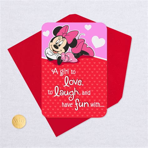 Disney Minnie Mouse Valentines Day Card For Granddaughter Greeting