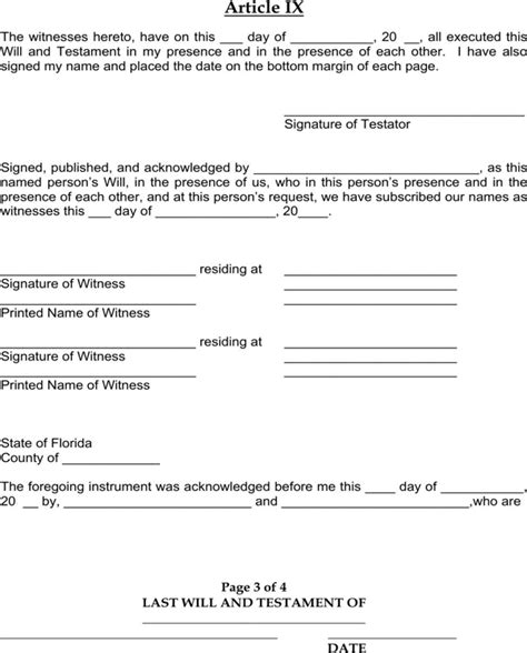 The legal last will and testament form with instructions you have found, is for a widow or widower with minor children. Download Florida Last Will And Testament Form for Free ...