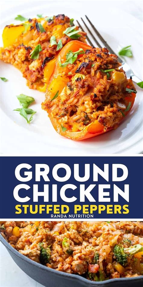 Ground Chicken Stuffed Peppers Healthy And Easy Randa Nutrition