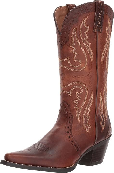 Womens Ariat Heritage Western X Toe Boots Vintage Carmel 12 B Amazon