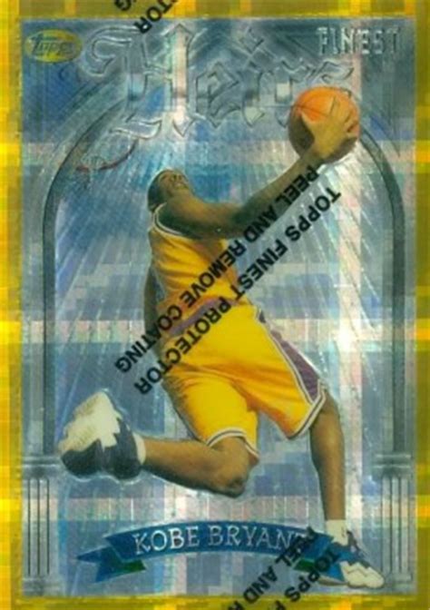 The american former professional basketball player had a hugely successful sporting career. 1996 Finest Refractor Kobe Bryant #269 Basketball Card ...